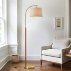 L&aacute;mpara De Piso G-safava 159 Cm Madera Dorada Con Interruptor De Pie