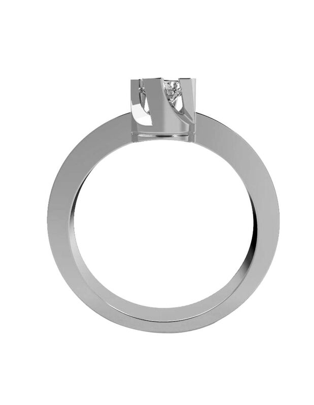 Anillo de Compromiso de 14K con Diamante de Lab... image number null