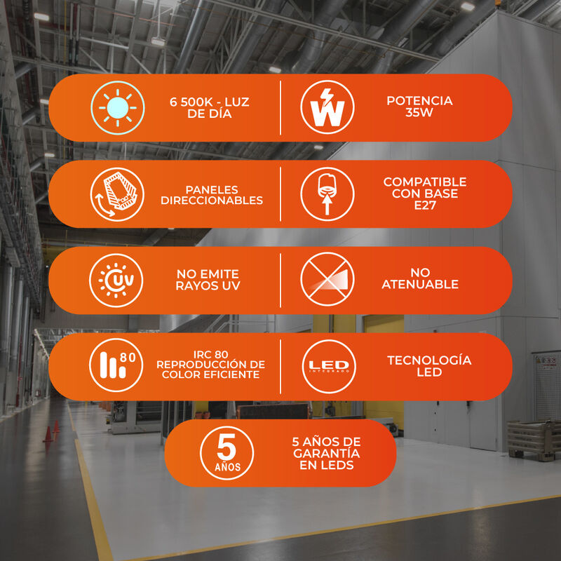 Foco LED Tipo Ventilador 35 W Alta Potencia LHB... image number null