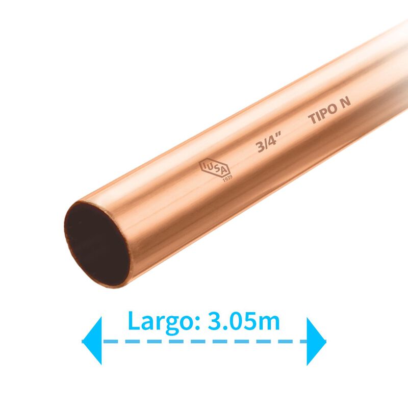 Tubo De Cobre Tipo &rdquo;n&rdquo; Tramo De 3.05 M 3/4&rdquo;, 10... image number null