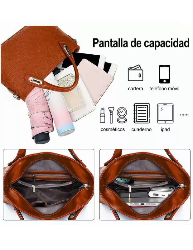 Set De Bolsas Pink Brule Para Mujer image number null