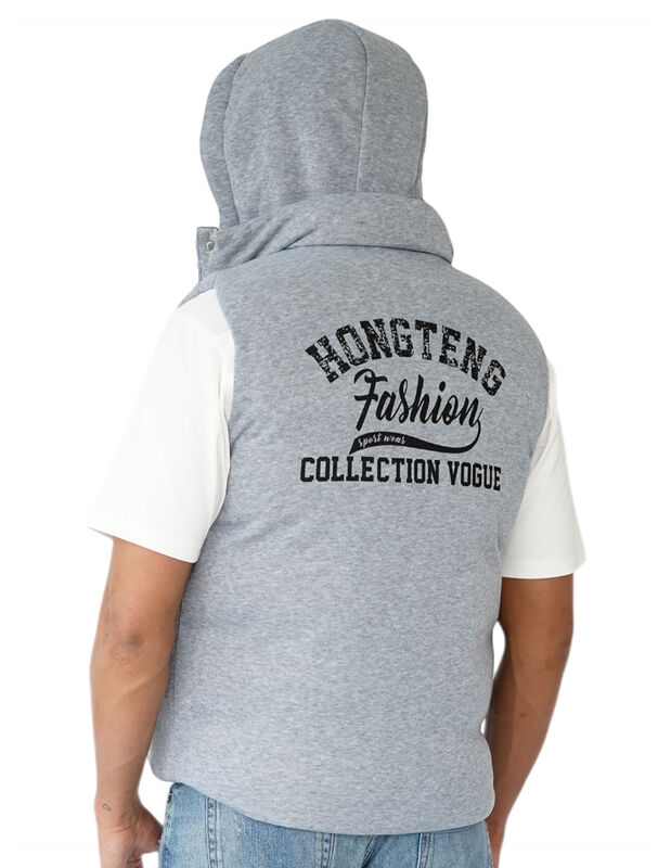 Chaleco Caballero Casual Reversible Con Capucha... image number null