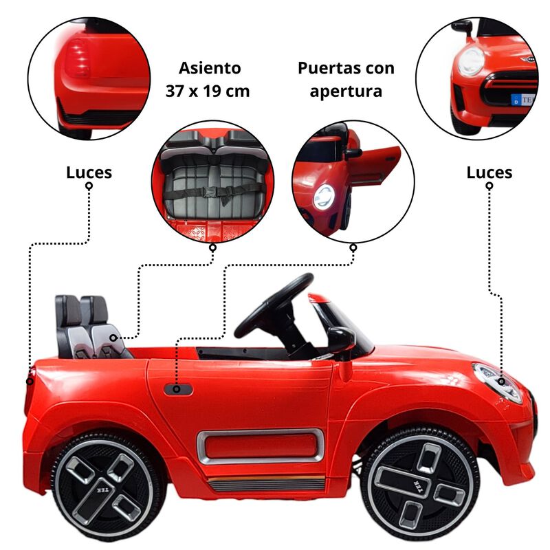 Carro Montable El&eacute;ctrico Tipo Cooper 12v Para N... image number null