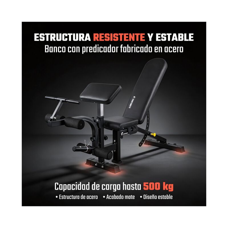 Banco Multiposiciones 500 Kg Ejercicio Gym Pred... image number null