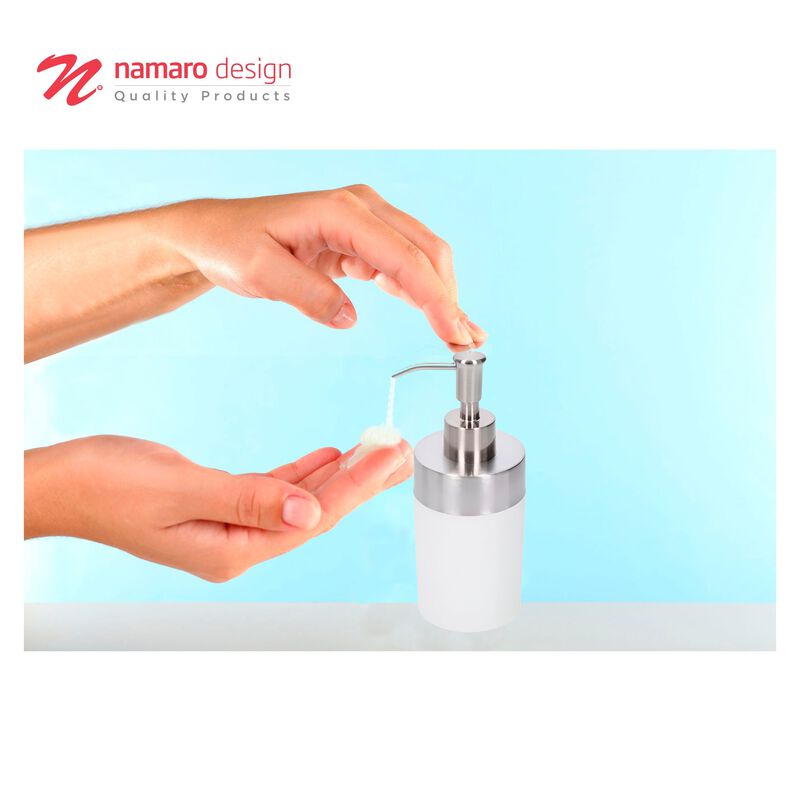 Dispensador De Acero Inoxidable Con PVC Blanco ... image number null