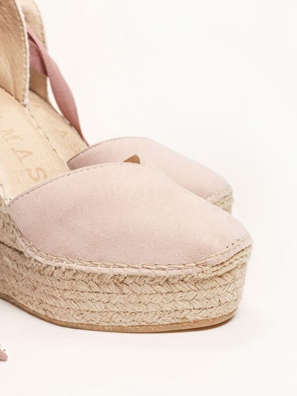 Alpargata de Cu&ntilde;a Alta Romero 12cm Rosa Claro image number null