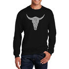 Sudadera De Cuello Redondo Word Art Para Hombre - &Eacute;xitos del Country - Negro