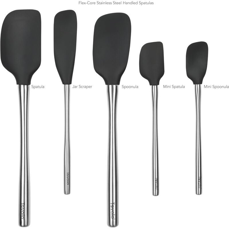 Juego de 5 Esp&aacute;tulas Tovolo Negro Silicona Mang... image number null