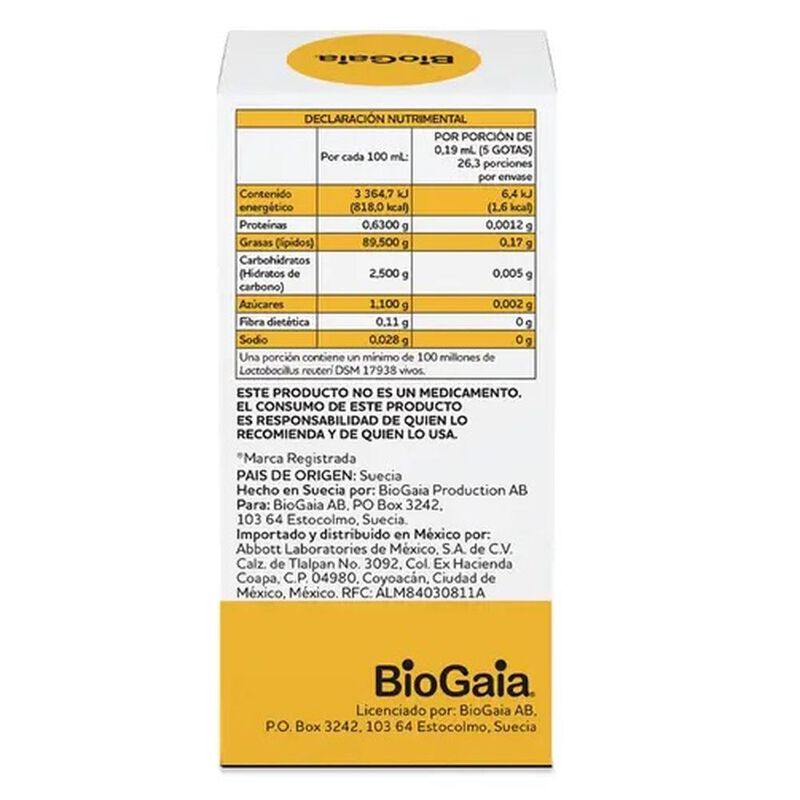 Suplemento Alimenticio BioGaia Gotas Probi&oacute;tica... image number null