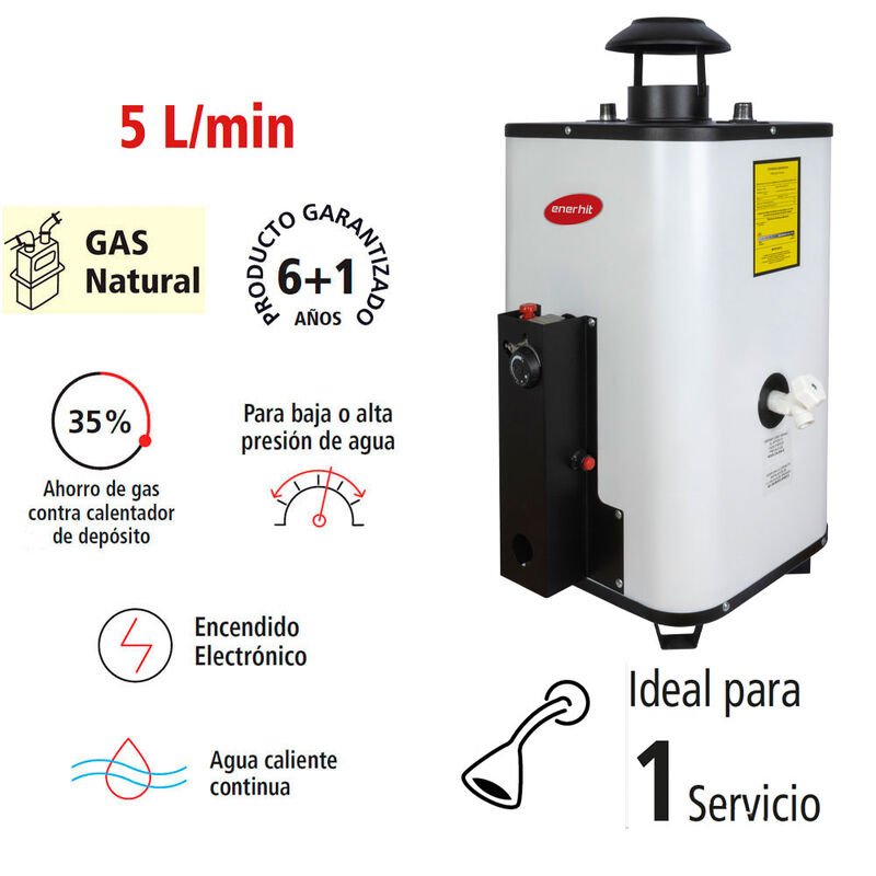 Calentador R&aacute;pida Recuperaci&oacute;n Enerhit 7 L Gas ... image number null