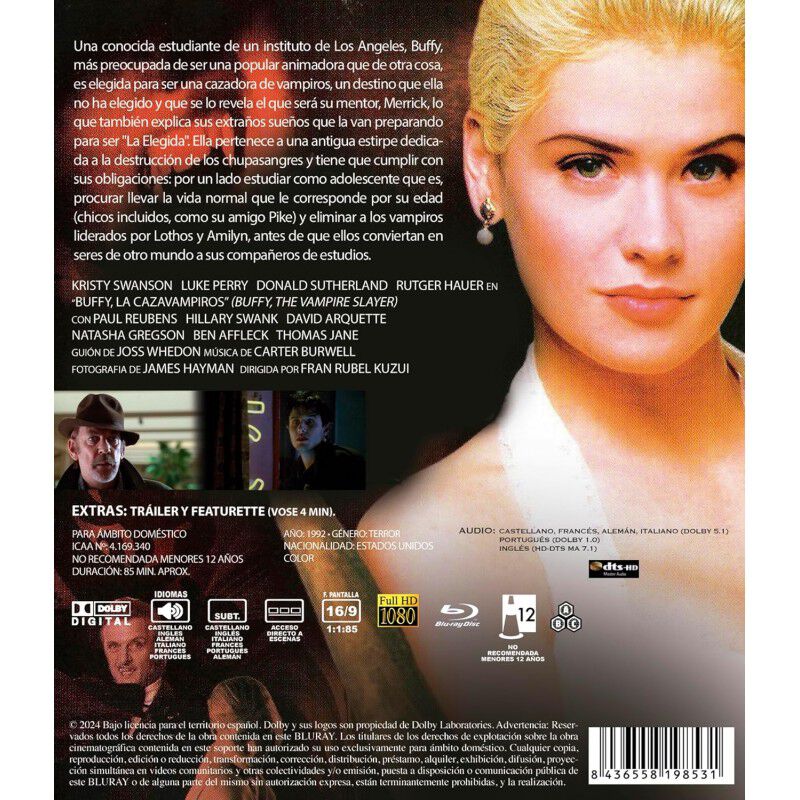 Buffy, La Cazavampiros [blu-ray] (1992) Buffy, ... image number null