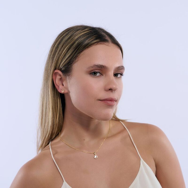 Set Joyería Mujer Oro 14k Collar Aretes Regalos... image number null