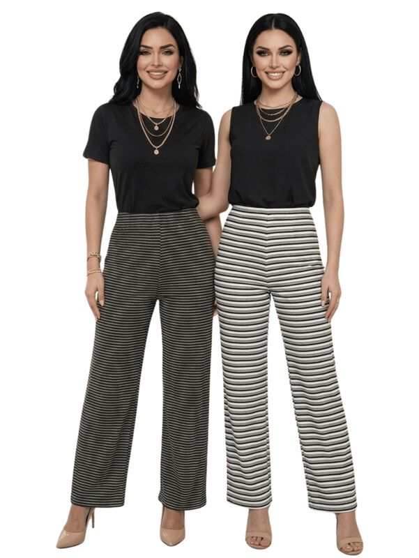 Set De Dos Pants De Mujer Pant-060-px2 Blanco Y... image number null