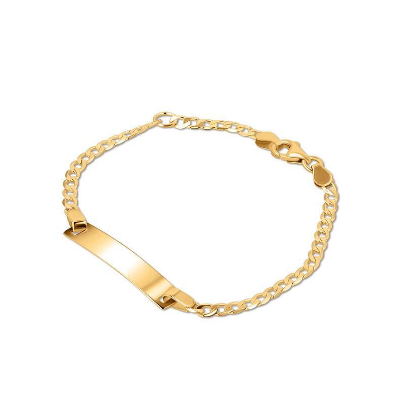 Esclava Oro Amarillo 10k 1x1 14 Cm Delicada Biz... image number null