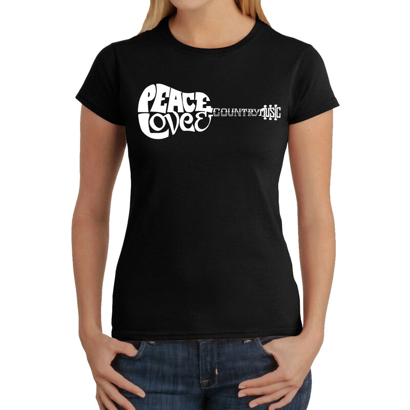 Camiseta Word Art Para Mujer - Paz Amor Country... image number null