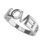 Anillo de Compromiso en Oro Blanco 10K con Circonia -  Talla:6/ FJ698-10W-CZ-6