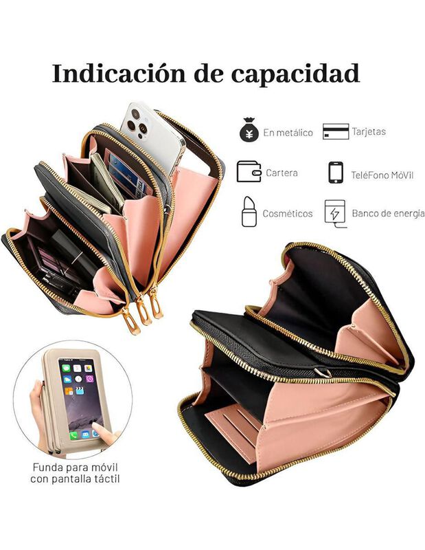 Bolsa Crossbody Pink Brule Telechic Para Mujer image number null