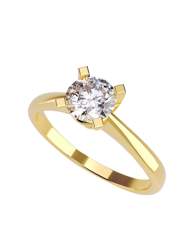 Anillo de Compromiso de 14K con Diamante de Lab... image number null