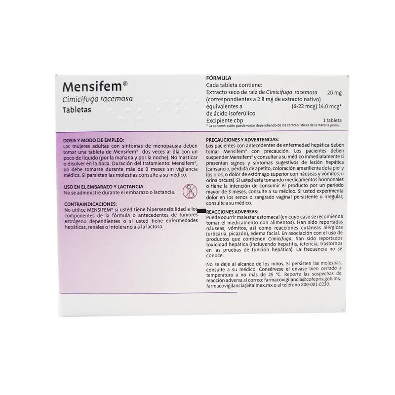Mensifem 20 Mg 30 Tableta(s) image number null