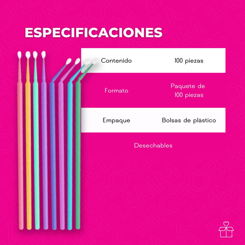 Kit Microbrush Pesta&ntilde;as 1000pz Mayoreo Punta 2.... image number null