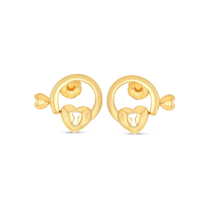 Broqueles Coraz&oacute;n Oro Amarillo 10k Suave | Joye... image number null