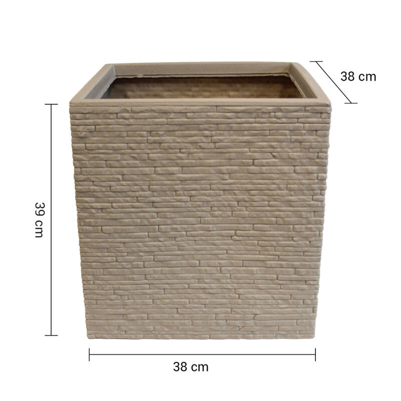 Maceta Jardinera Cuadrada Beige image number null