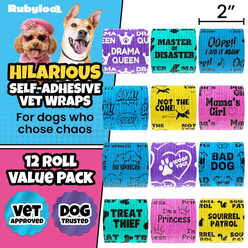 Vet Wrap Rubyloo 5 cm X 4,5 m Pack De 12 Mixto image number null