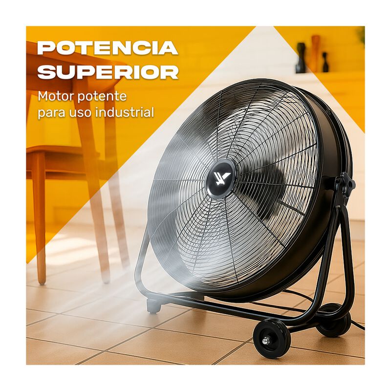 Ventilador Industrial Metalico Piso 180w 2 Velo... image number null