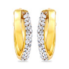 Arracadas 2begold Amarillo (925+1/10 14k) Con Zirconias (10mm Aprox)