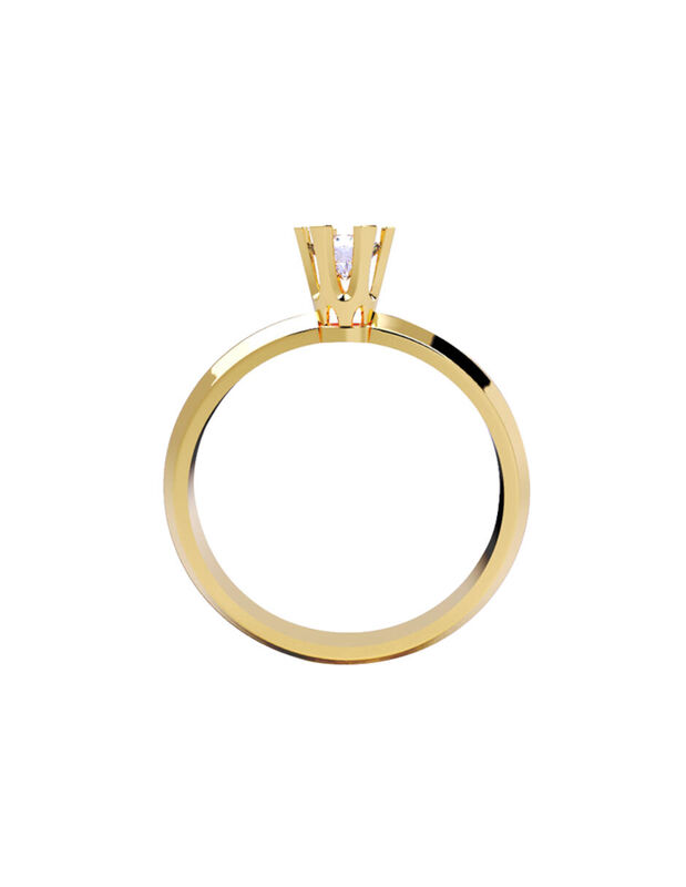 Anillo de Compromiso de 10K con Circonia Talla ... image number null