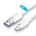 Cable USB-A/USB-C VENTION 2 M 100 W (6A) Trenzado Carga R&aacute;pida olor Blanco