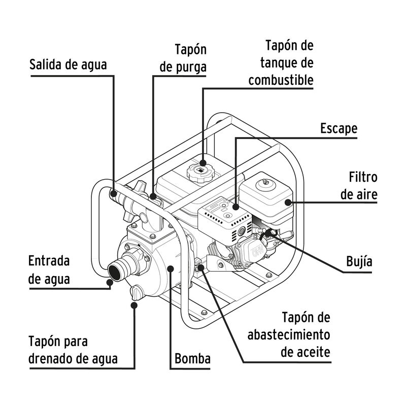 Motobomba Autocebante 3' X 3' A Gasolina 6-1/2 ... image number null