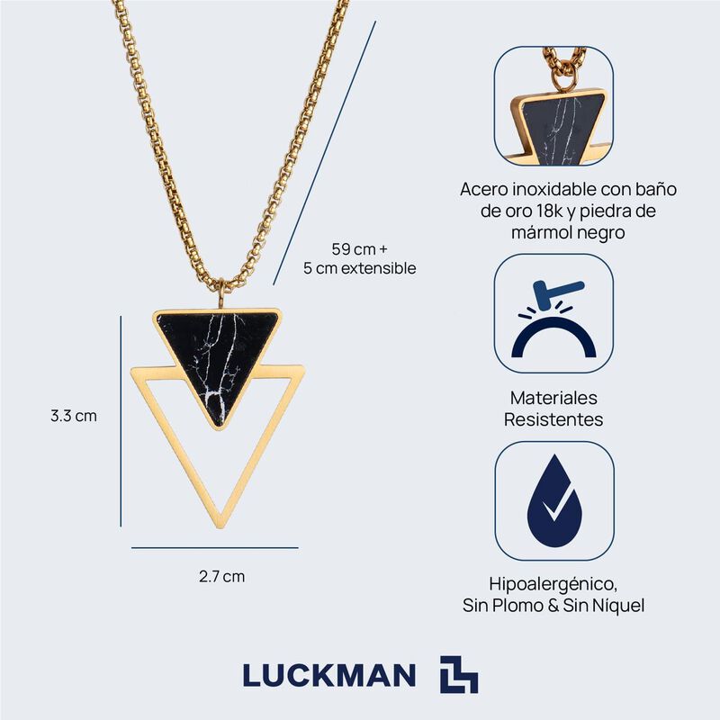 Collar Hombre, Dije Cadena, Joyer&iacute;a Acero Inoxi... image number null