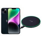 iPhone 14 128GB Negro E-SIM Reacondicionado + Cargador Gen&eacute;rico