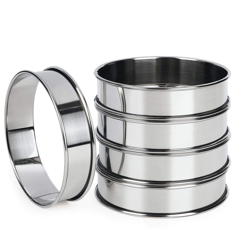 Anillos para Muffins Fangsun 10 cm, Pack de 5 -... image number null