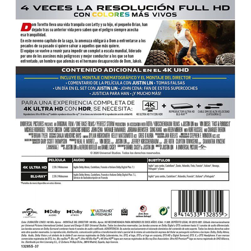 Fast & Furious 9 [4k Uhd,blu-ray] (2021) image number null