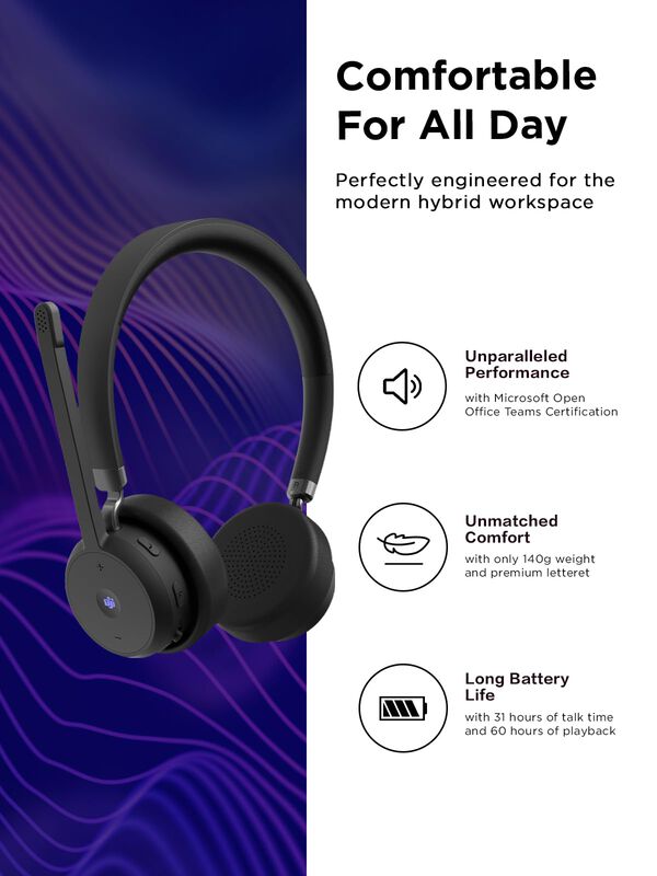 Auriculares Inal&aacute;mbricos Lenovo Voip Bluetooth ... image number null