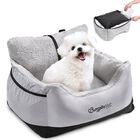 Burgeonnest Asiento De Coche Para Perros Y Gatos Peque&ntilde;os Hasta 11 kg, Negro Gris