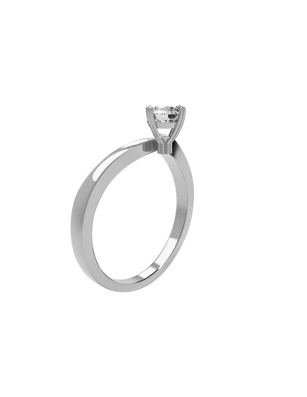 Anillo de Compromiso en Oro de 14K con Circonia... image number null