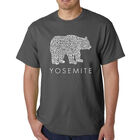 Camiseta Word Art Para Hombre - Oso de Yosemite - Gris
