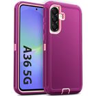 Funda Jelanry Doble Capa para Samsung Galaxy A36 5G - Vino/Rosa