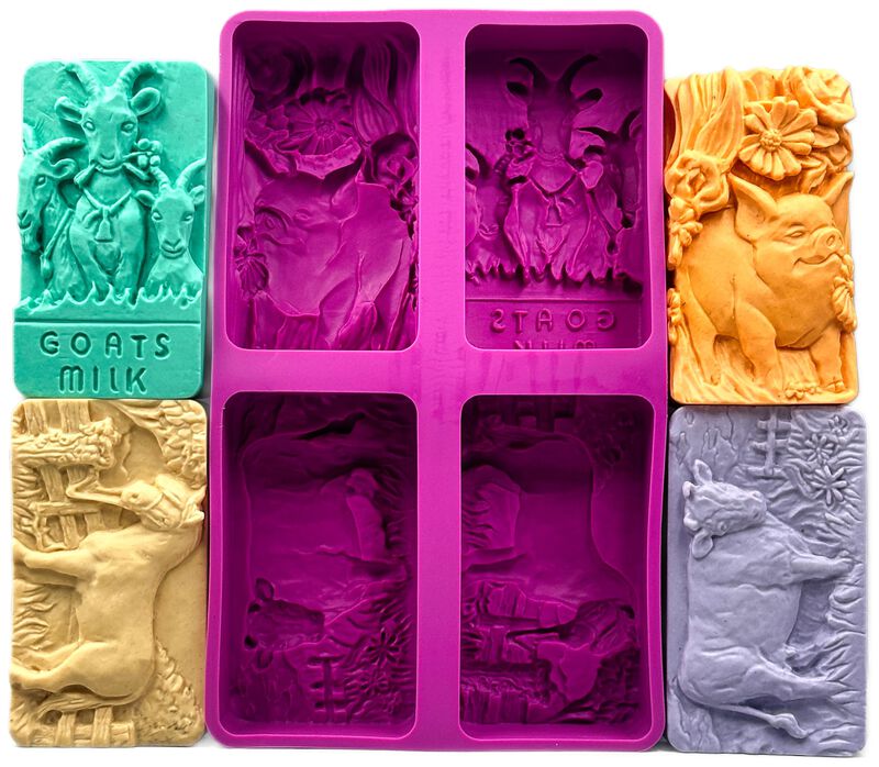 Molde De Silicona Artcraftmolds Con 4 Dise&ntilde;os P... image number null