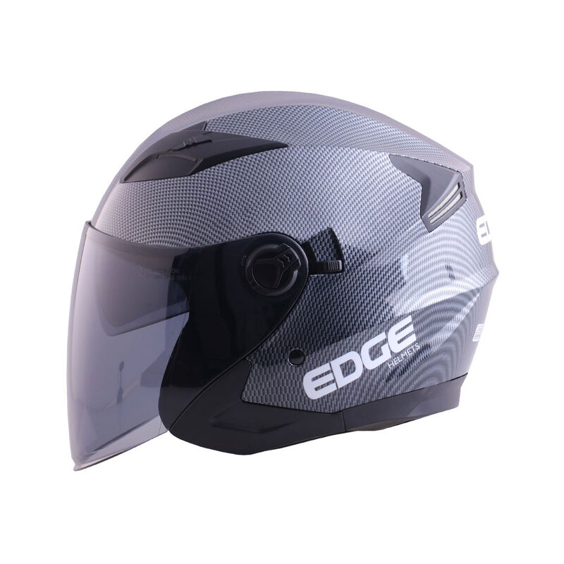 Casco Para Moto Edge Jaguar S&oacute;lido Gris Certifi... image number null