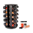 Especiero Giratorio 360&ordm;  con 20 Frascos de Vidrio Negro Bluelander