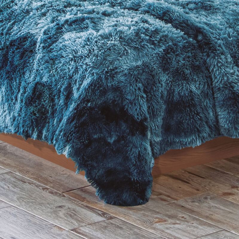 COBERTOR SHAGGY PACHICALIENTITO AZUL KS/XL-QS image number null