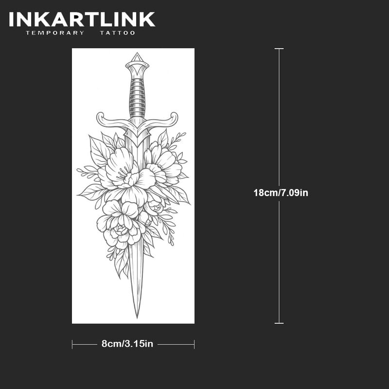 Juego De Tatuajes Temporales Inkartlink Floral ... image number null