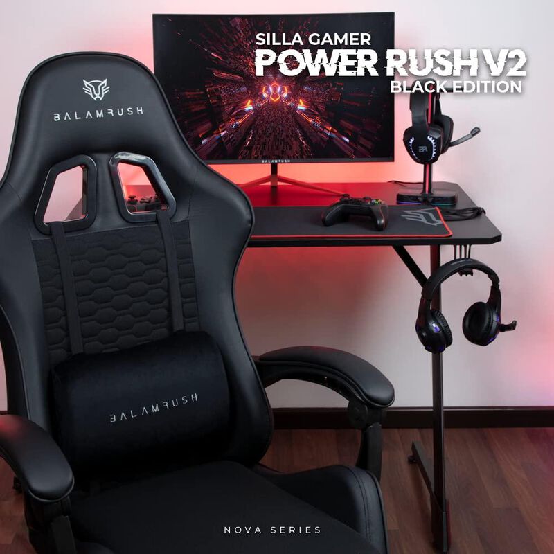 Balam Rush Silla Gamer Power V2 hasta 120kg Neg... image number null