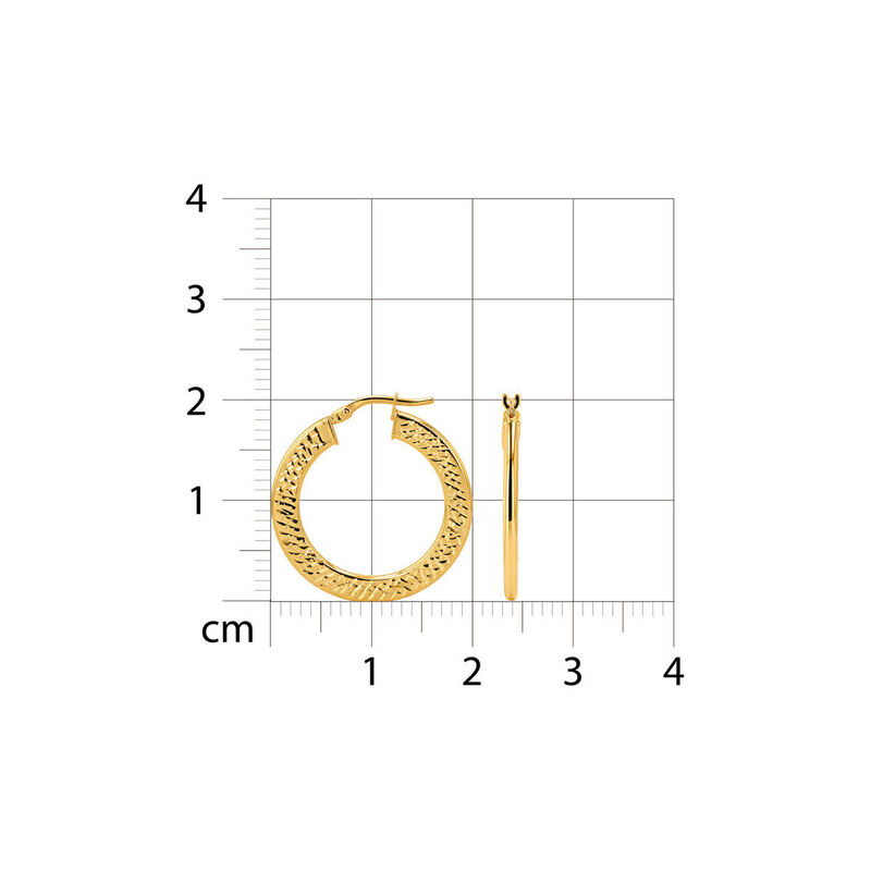Arracadas Oro 10k Diamantado 20mm | Brillo Dora... image number null