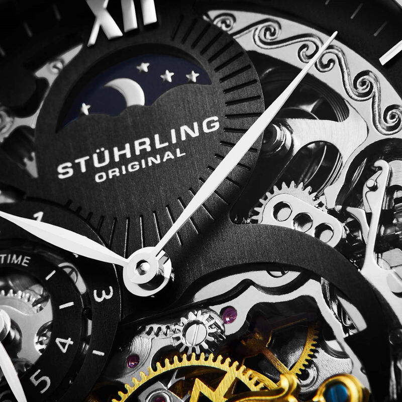 Reloj Stuhrling para hombre autom&aacute;tico skeleton... image number null