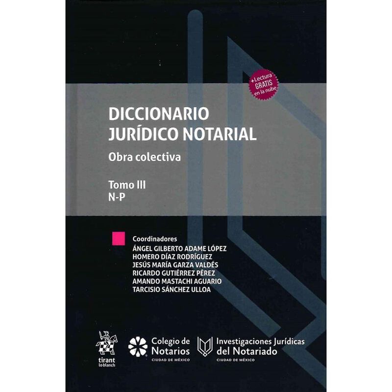 Diccionario Jur&iacute;dico Notarial Tomo III N-p Obra... image number null